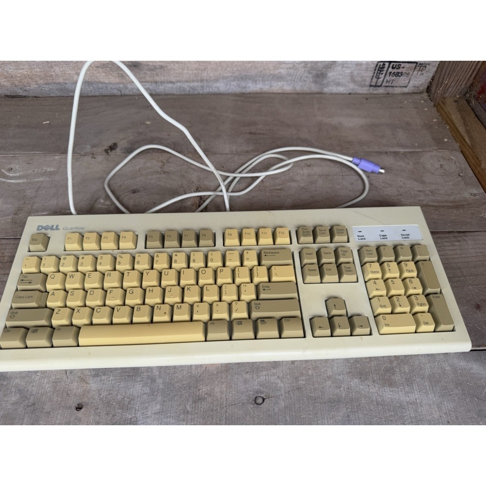 Vintage Dell Quietkey PS/2 Mechanical Keyboard Model RT7D5JTW Dell
